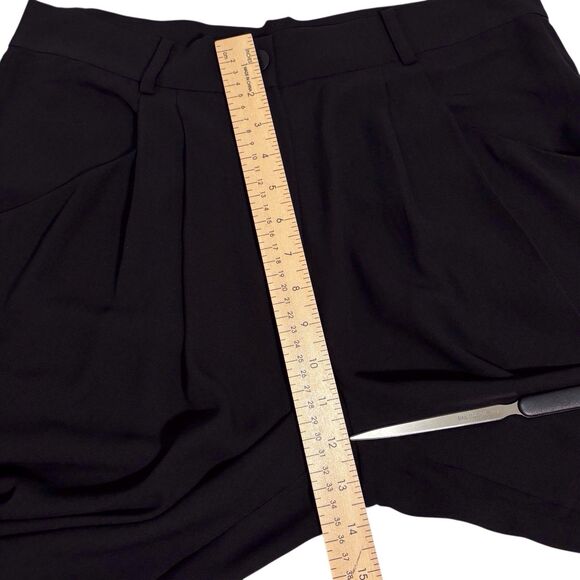 Eileen Fisher Silk Tapered Ankle Pants Black Georgette Crepe PM Medium Petite - Picture 6 of 9